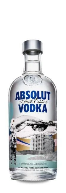 Absolut Vodka Blank Edition Mario Wagner70 Cl.